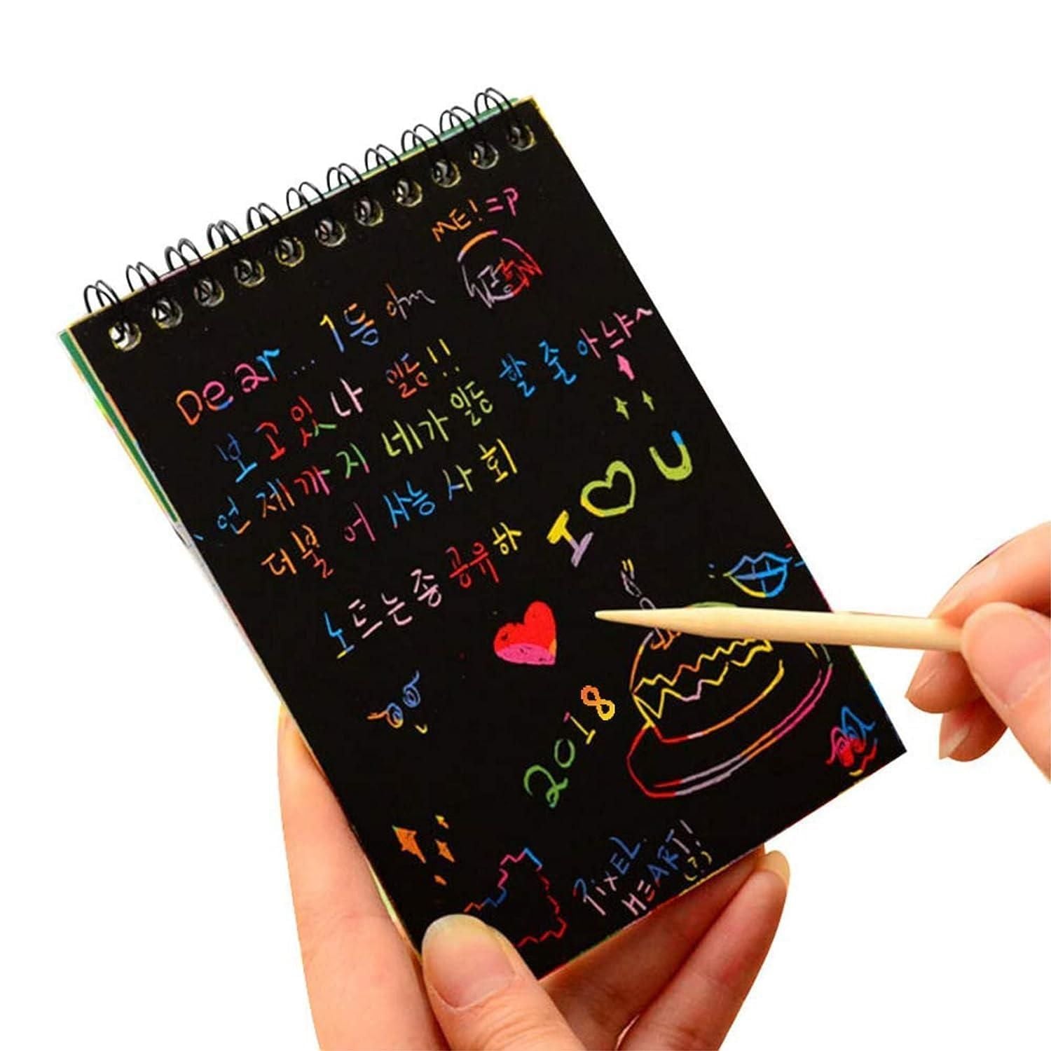 Small Scratch Art Note Book Pack of 2